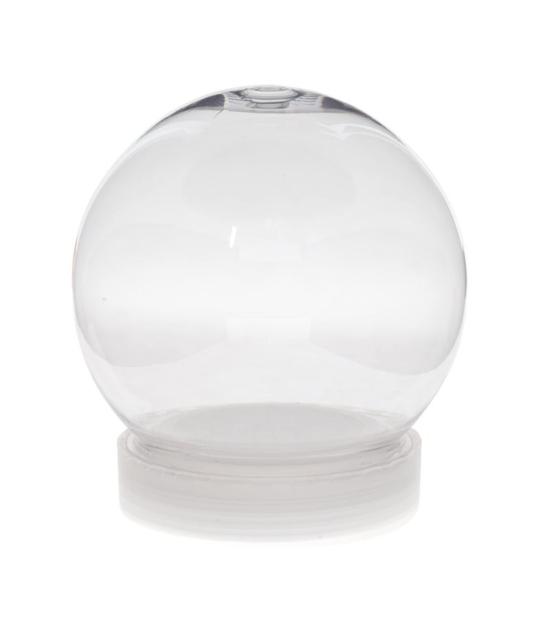 Creative Hobbies 4 Inch (100mm) DIY Snow Globe Water Globe - Clear Plastic with Screw Off Cap | Perfect for DIY Crafts and Customization - Image 1